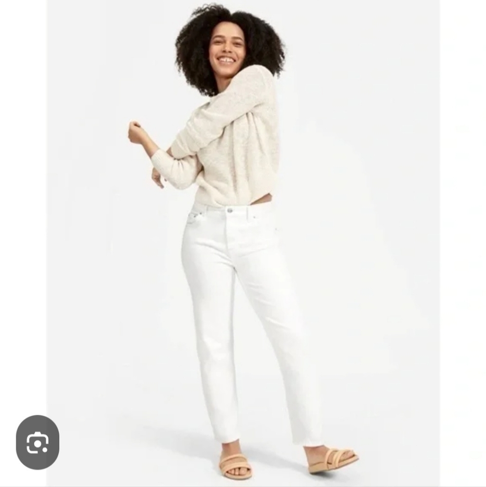 EUC Everlane Cheeky White Jeans